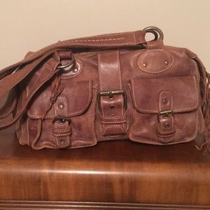 Roots vintage leather shoulder bag